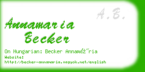 annamaria becker business card